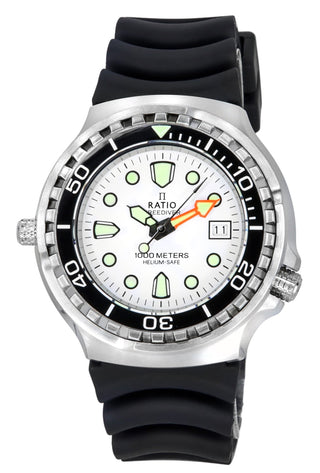 Front view of Ratio 1038EF102V-WHT Mens Watch on white background