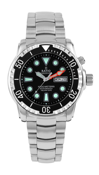 Front view of Ratio 1068HA96-34VA-BLK Mens Watch on white background