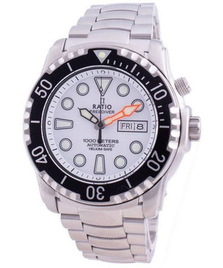 Front view of Ratio 1068HA96-34VA-WHT Mens Watch on white background