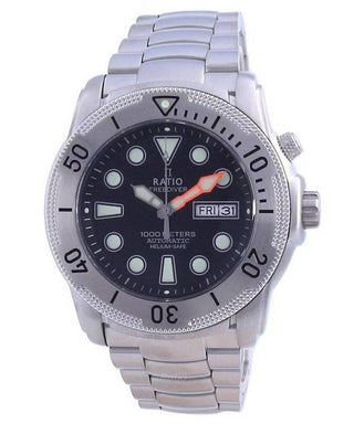 Front view of Ratio 1068MD96-34VA-BLK Mens Watch on white background