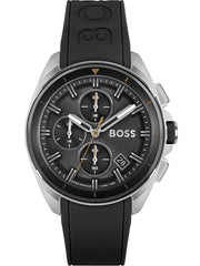 Hugo Boss Chronograph 1513953 Black Silicone Mens Watch