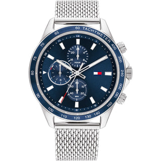 Front view of Tommy Hilfiger Miles 1683485 Watch on white background