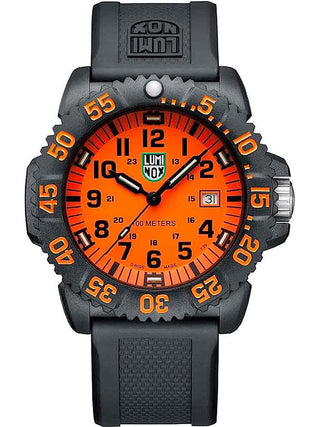 Angle shot of Luminox X2.2059.1 Black Silicone Unisex Watch on white background