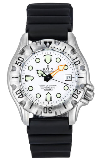 Front view of Ratio 32BJ202A-WHT Mens Watch on white background