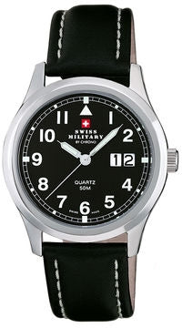 Front view of Swiss Military By Chrono 34004.09 Mens Watch on white background