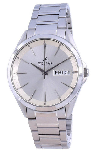 Front view of Westar 50212STN102 Mens Watch on white background