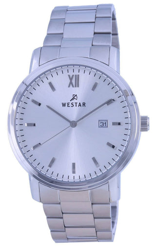 Front view of Westar 50245STN107 Mens Watch on white background