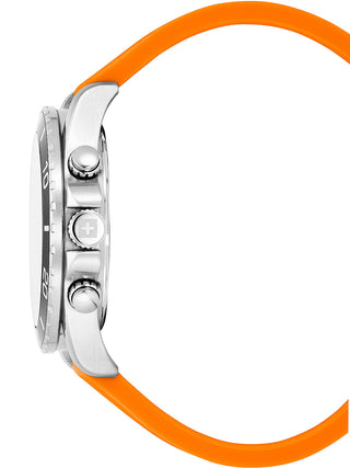 Angle shot of Swiss Alpine Military Chronograph 7029.9839 Silicone Unisex Watch on white background