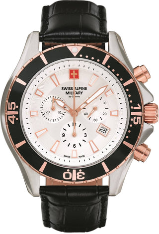 Front view of Swiss Alpine Military 7040.9552.-.GW Mens Watch on white background