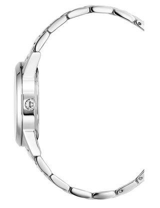 Angle shot of Swiss Alpine Military 7767.1132 Silver Stainless Steel Womens Watch on white background