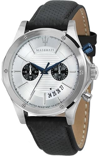 Front view of Maserati Chronograph 8871627005 Mens Watch on white background