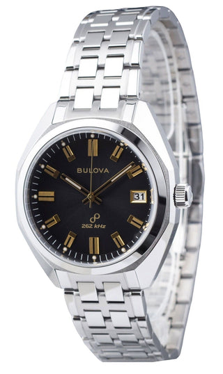 Front view of Bulova Jet Star 96B415 Mens Watch on white background