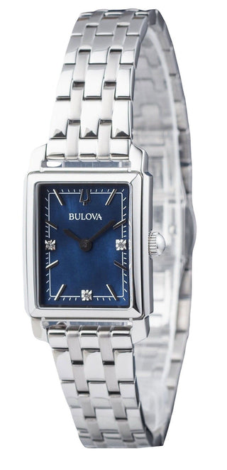 Front view of Bulova Sutton Tank 96P245 Womens Watch on white background