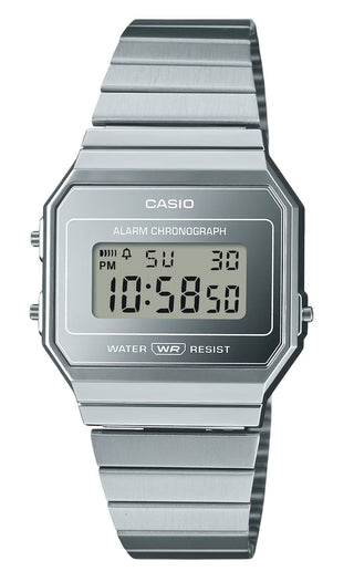 Front view of Casio A700WEV-7A Mens Watch on white background