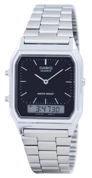 Front view of Casio AQ-230A-1DHDF Mens Watch on white background