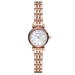 Front view of Emporio Armani Gianni T-Bar AR11203 Womens Watch on white background