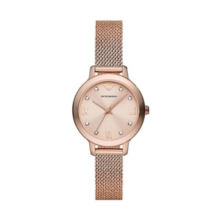 Front view of Emporio Armani Cleo AR11512 Womens Watch on white background