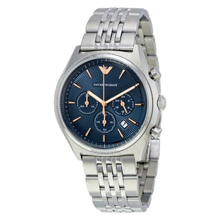 Front view of Emporio Armani Chronograph AR1974 Mens Watch on white background