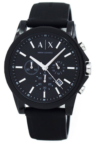 Front view of Armani Exchange Outerbanks Chronograph AX1326 Mens Watch on white background