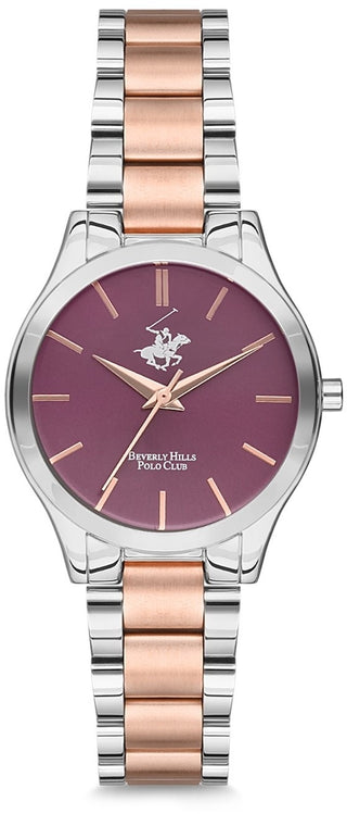 Front view of Beverly Hills Polo Club BH2169-01 Watch on white background