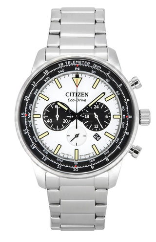 Front view of Citizen Chrono Aviation CA4500-91A Mens Watch on white background