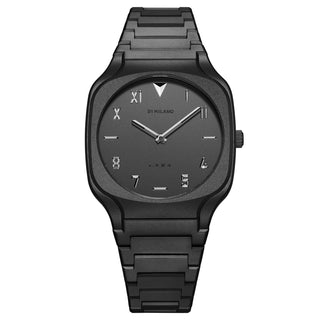 Front view of D1 Milano Volcanic Grey D1-SQBJ08 Mens Watch on white background