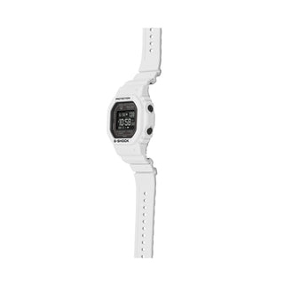 Angle shot of Casio G-Squad The Origin White Heart Rate Serie DW-H5600-7ER Mens Watch on white background