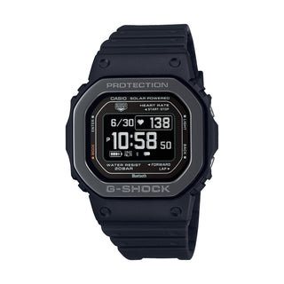 Front view of Casio G-Squad The Origin Black Metal-Huretane Bezel DW-H5600MB-1ER Mens Watch on white background