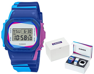 Front view of Casio The Origin Parra Special Edition 2 Straps DWE-5600PR-2ER Mens Watch on white background