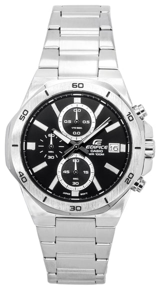 Front view of Casio EFV-640D-1A Mens Watch on white background