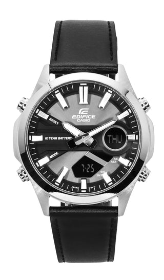 Front view of Casio EFV-C120L-8A Mens Watch on white background