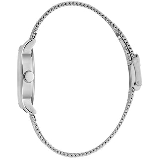 Angle shot of Esprit LoveMe ES1L330M0035 Grey Stainless Steel Womens Watch on white background