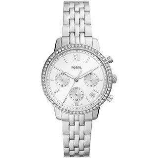 Front view of Fossil Neutra Chronograph ES5217 Womens Watch on white background