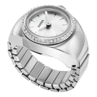 Front view of Fossil Watch Ring Orologio Ad Anello ES5321 Womens Watch on white background