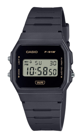 Front view of Casio F-91WB-8A Unisex Watch on white background