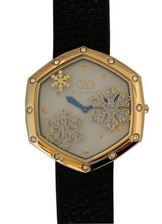 Front view of Wintex Milano Fiocco Di Neve FIOCCO DI NEVE_G NERO Womens Watch on white background