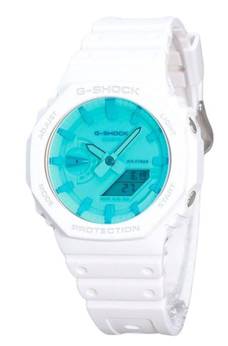 Front view of Casio GA-2100TL-7A Mens Watch on white background