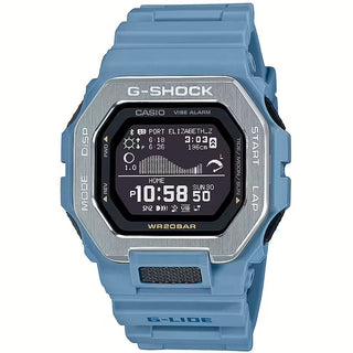 Front view of Casio G-Lide Surf Tide Graph GBX-100-2AER Mens Watch on white background