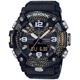 Front view of Casio G-Shock GG-B100Y-1AER Black Resin Mens Watch on white background