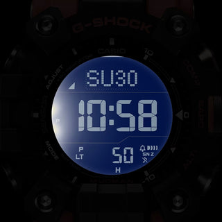 Angle shot of Casio G-Shock GW-9500-1A4ER Black Resin Mens Watch on white background