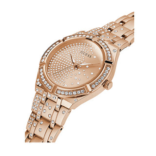 Angle shot of Guess Afterglow GW0312L3 Womens Watch on white background