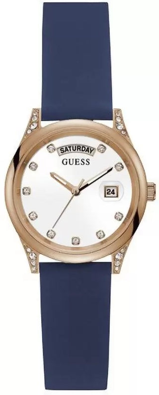 Front view of Guess Mini Aura GW0356L1 Womens Watch on white background