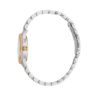 Angle shot of Just Cavalli Animalier JC1L275 Neive JC1L275M0085 Grey Stainless Steel Womens Watch on white background