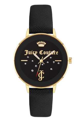 Front view of Juicy Couture JC_1264GPBK Womens Watch on white background