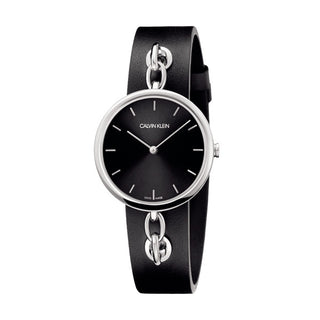 Front view of Calvin Klein Chain KBM231C1 Womens Watch on white background