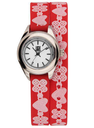 Front view of Light Time Rococo Red L162C Womens Watch on white background