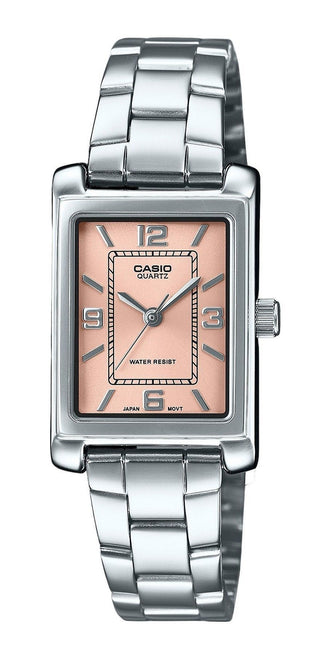 Front view of Casio LTP-1234DD-4A Womens Watch on white background