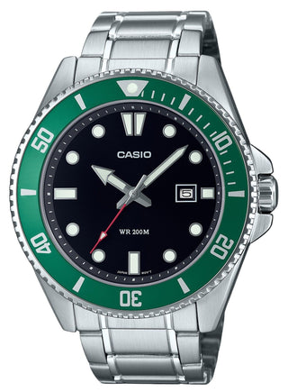 Front view of Casio MDV-107D-3 Mens Watch on white background