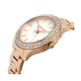 Angle shot of Michael Kors Liliane MK4557 Womens Watch on white background