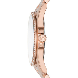 Angle shot of Michael Kors Abbey MK6694 Womens Watch on white background